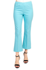 Peace of Cloth Regan Crop Flare Stretch Cotton Pant by Curated Brands