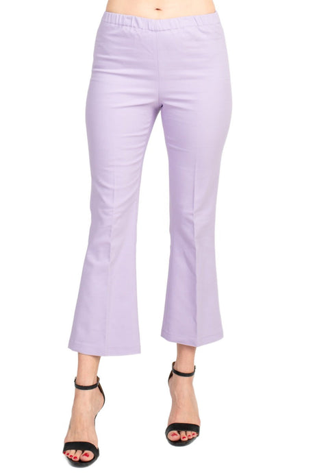 Peace of Cloth Regan Crop Flare Stretch Cotton Pant by Curated Brands