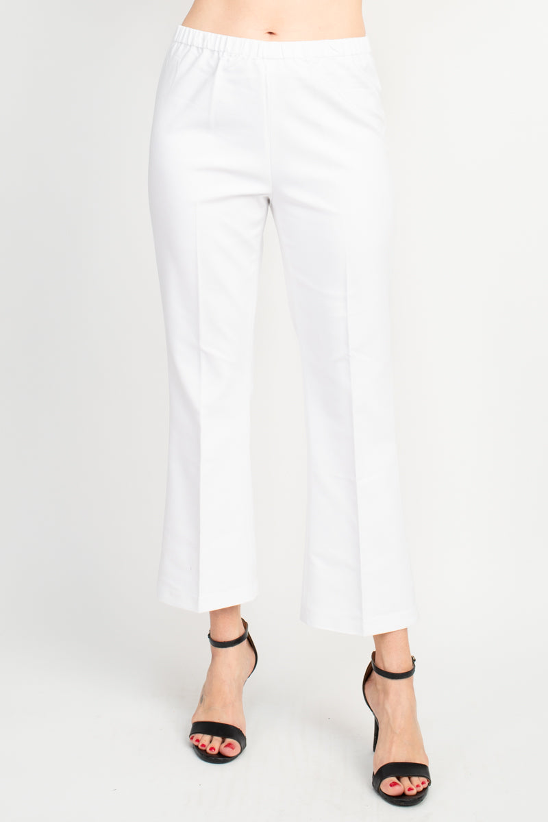 Peace of Cloth Regan Crop Flare Stretch Cotton Pant by Curated Brands