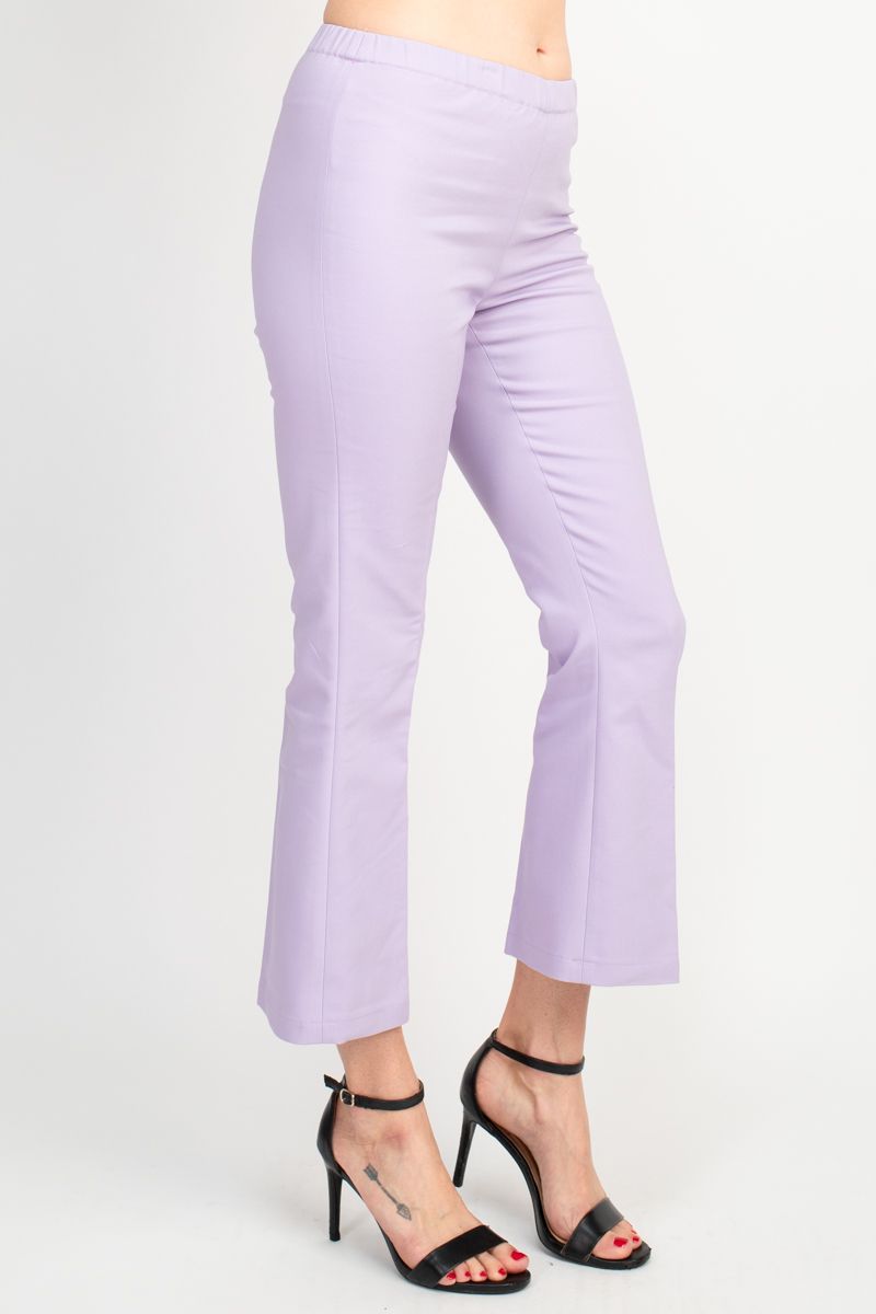 Peace of Cloth Regan Crop Flare Stretch Cotton Pant by Curated Brands