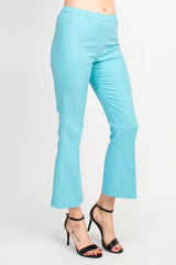 Peace of Cloth Regan Crop Flare Stretch Cotton Pant by Curated Brands