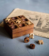 Tic Tac Toe Travel Game Set - Handcrafted Wood by Matr Boomie