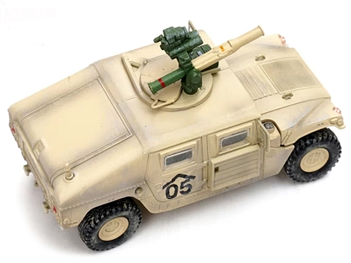 M1046 HUMVEE Tow Missile Carrier Desert Camouflage "E Troop 9th Regiment 2nd Brigade Combat Team 3rd Infantry Division (Mechanized) Iraq" (2003) "Military Miniature" Series 1/64 Diecast Model by Panzerkampf