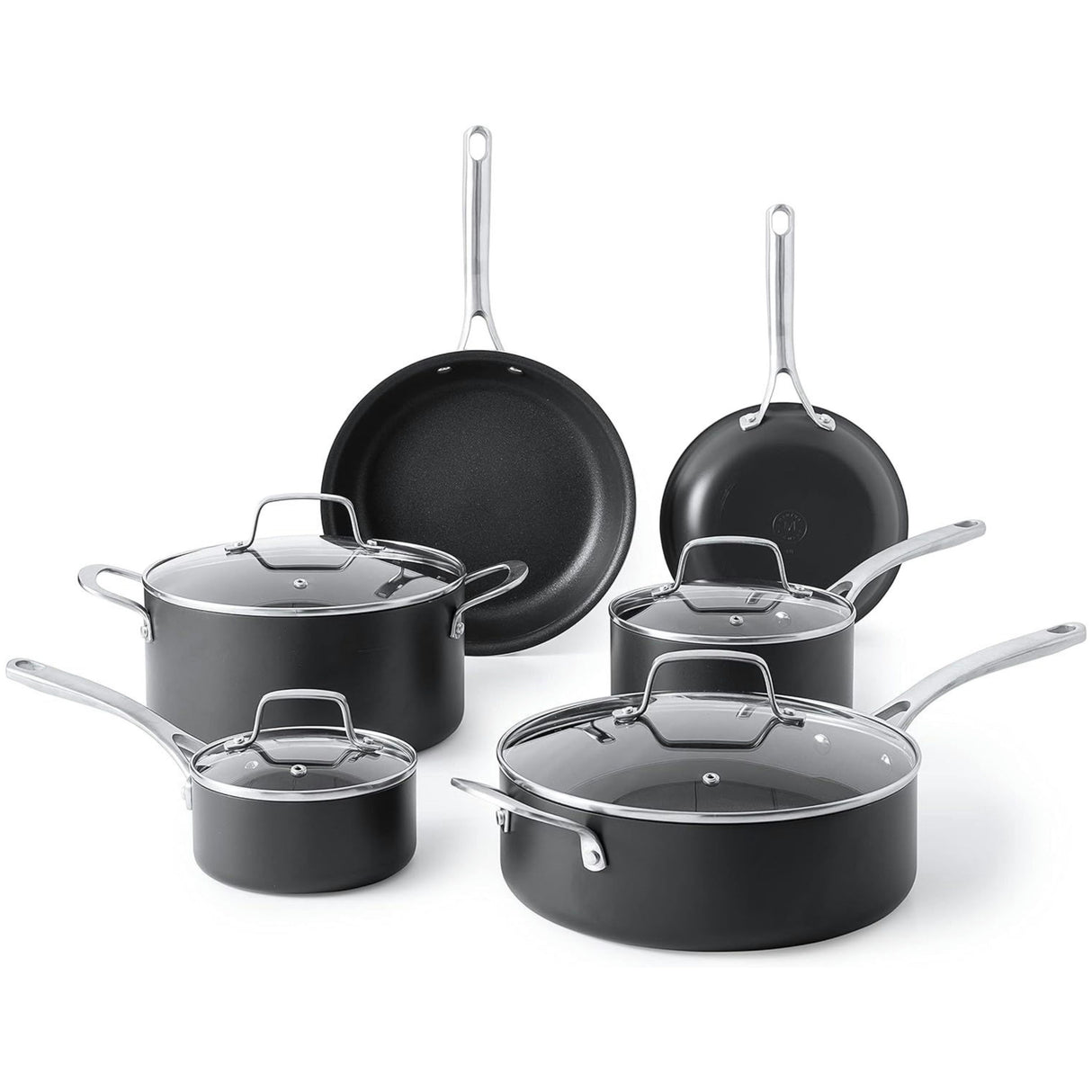 Martha Stewart Hard Anodized 10-Pc Cookware Set - Black