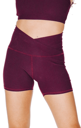 Movement Short in Maroon by Yoga Democracy