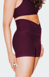 Movement Short in Maroon by Yoga Democracy