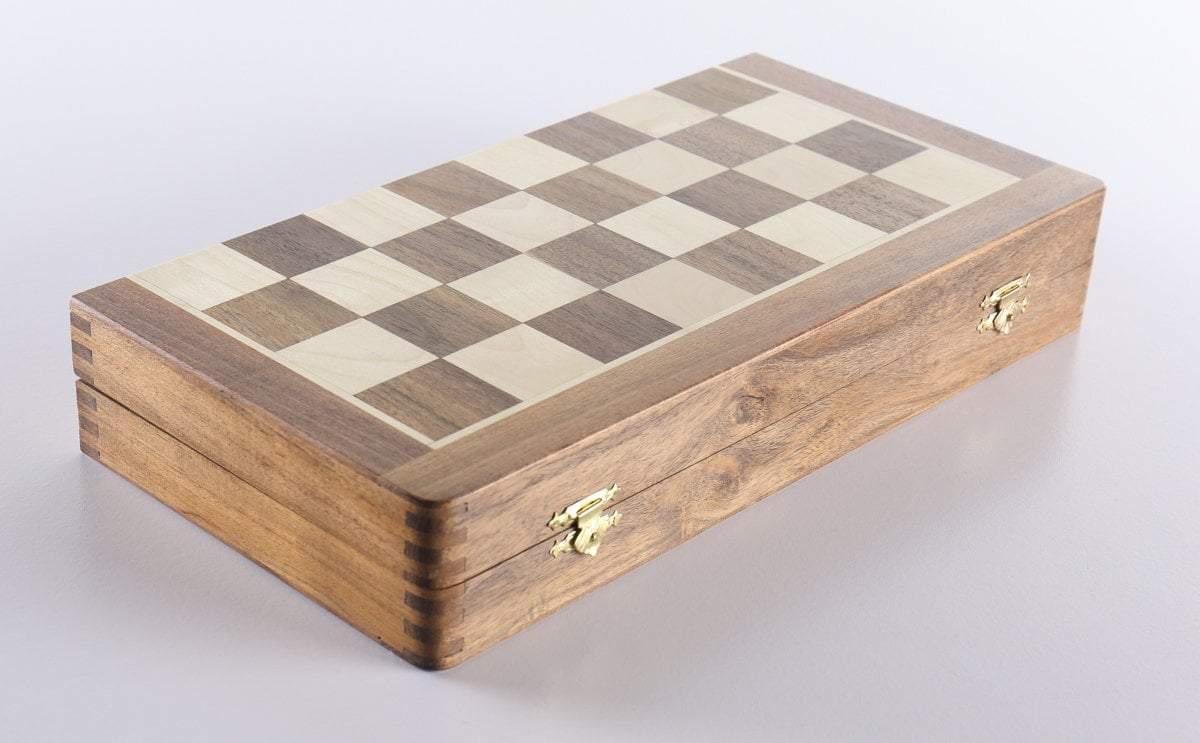 14" Folding Chess Box and Set by Chess House