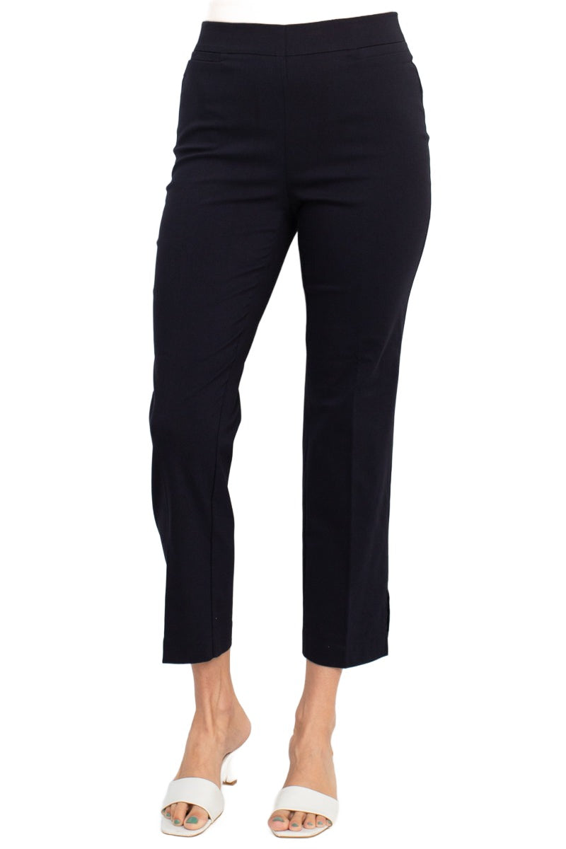 Counterparts banded mid waist slim leg stretch crepe pant by Curated Brands