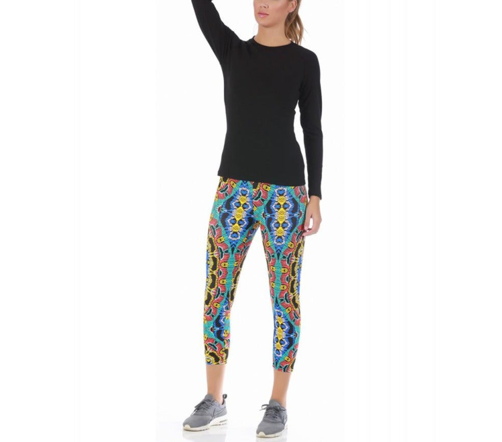 InstantFigure Activewear Capri Printed With Wide Waistband - 14504M by InstantFigure INC