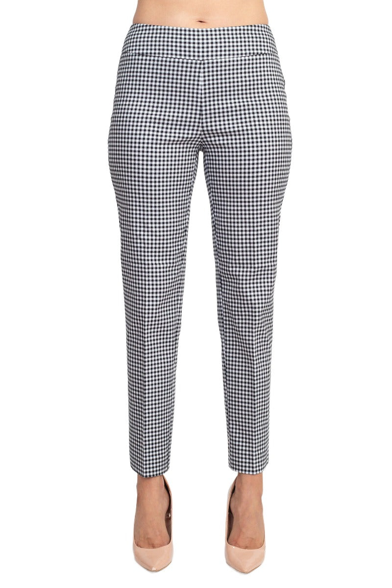 Counterparts Banded Waist Printed Pencil Cut Pull-on Rayon Pant by Curated Brands