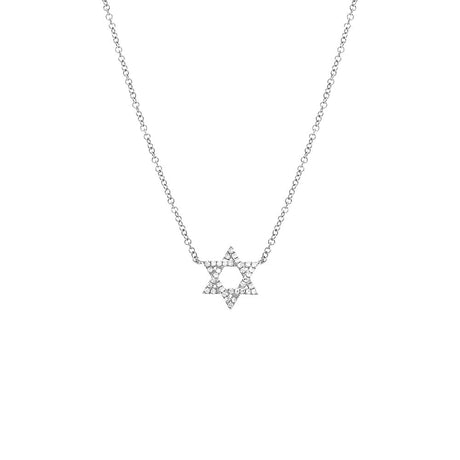 Diamond Pavé Star Of David Necklace 14K by By Adina Eden