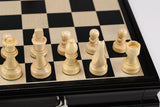 15" Wooden Chess and Checkers Set - Black by Chess House