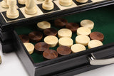 15" Wooden Chess and Checkers Set - Black by Chess House