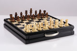 15" Wooden Chess and Checkers Set - Black by Chess House