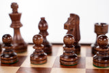 15" Wooden Chess and Checkers Set - Walnut by Chess House