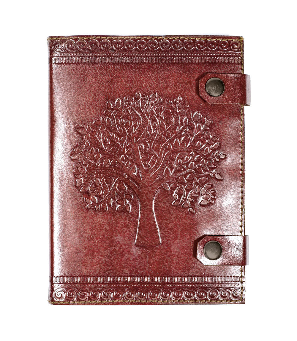 Aranyani Tree of Life 5x7 Leather Journal - Refillable Recycled Paper by Matr Boomie