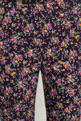 Counterparts Mid Banded Waist Multi Print Ankle Pull On Stretch Rayon Pant by Curated Brands