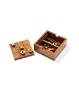 Checkers and Tic Tac Toe Game Set - Handcrafted Wood by Matr Boomie