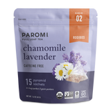 Organic Chamomile Lavender Rooibos Tea, Caffeine Free, in Pyramid Tea Bags by Paromi Tea