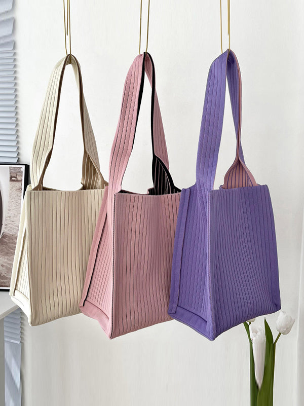 Simple Solid Color Canvas Tote Bags Accessories by migunica