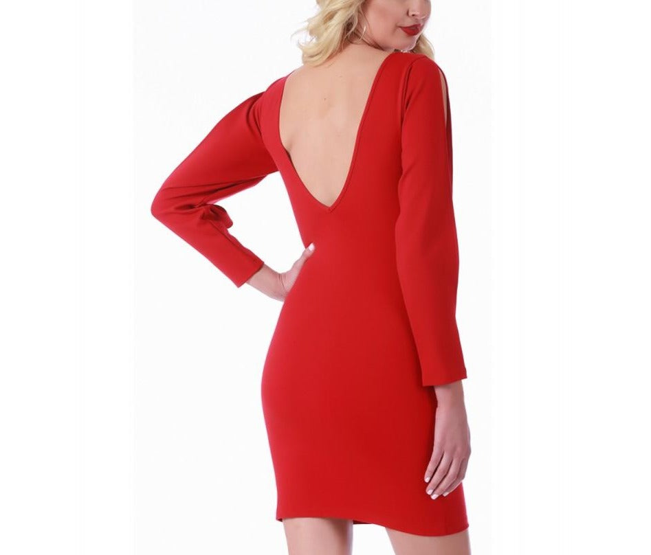 InstantFigure Short dress w/slit long sleeves 168247 by InstantFigure INC