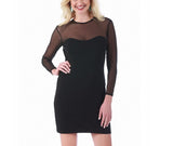 InstantFigure Fitted Dress W/Mesh Yoke & Sleeves 168702 by InstantFigure INC