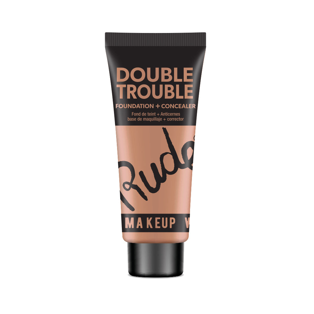 RUDE Double Trouble Foundation + Concealer - Cocoa 16