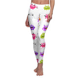 Halloween Emoji Print Leggings by Tshirt Unlimited - Vysn