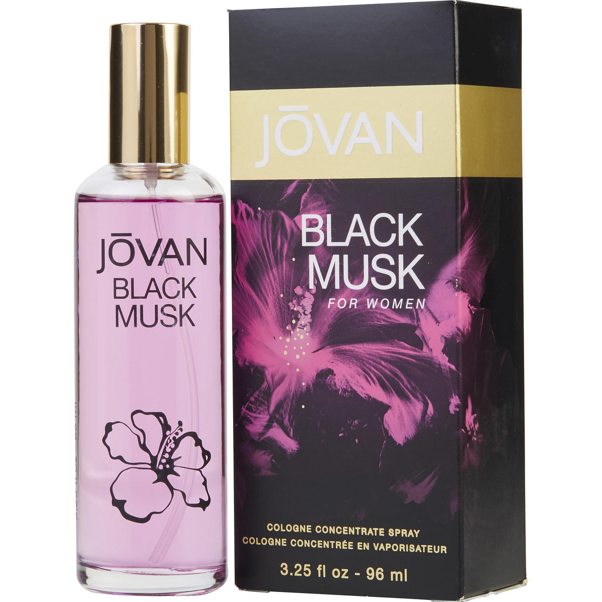 JOVAN BLACK MUSK by Jovan - COLOGNE CONCENTRATE SPRAY 3.25 OZ - Women