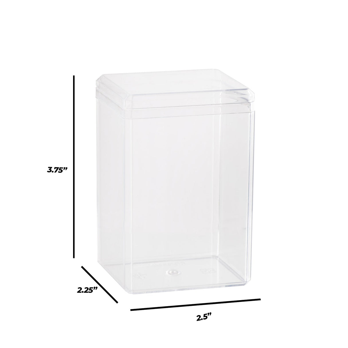 Clear Acrylic Boxes 2.5"x2.25"x3.75" 24 Pack by Hammont