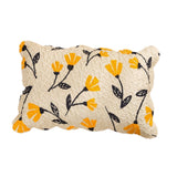 DaDalogy Bedding Yellow Fleur Floral Golden Orange Ivory Botanical Quilted Scalloped Pillow Sham (18112) by DaDa Bedding Collection