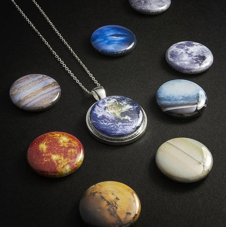 Interchangeable Solar System Necklace by Yugen Handmade