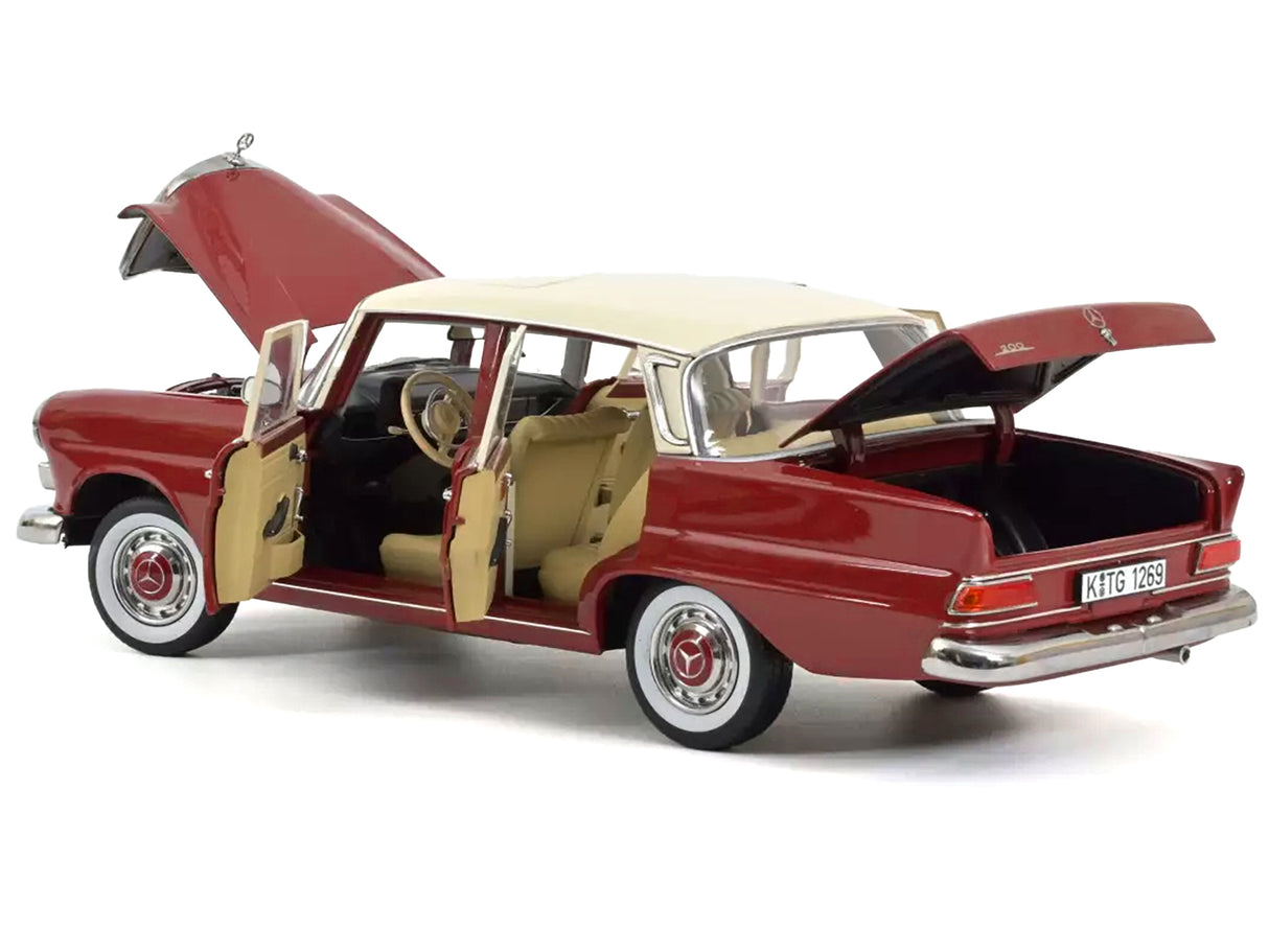 1966 Mercedes-Benz 200 Red with Beige Top 1/18 Diecast Model Car by Norev