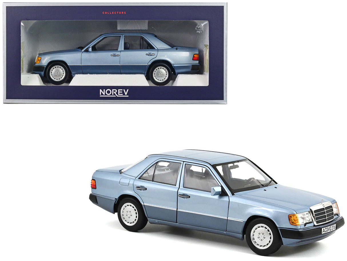 1990 Mercedes-Benz 230 E Light Blue Metallic 1/18 Diecast Model Car by Norev