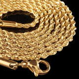 Rope Chain in Yellow Gold by Custom Gold Grillz