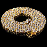 4MM Diamond Chain in Yellow Gold by Custom Gold Grillz