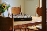 19" Wood Chess and Checkers Set - Black by Chess House