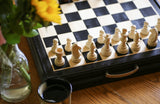 19" Wood Chess and Checkers Set - Black by Chess House