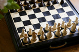 19" Wood Chess and Checkers Set - Black by Chess House