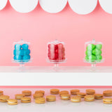 Mini Cake Dish Shaped Acrylic Candy Boxes 16 Pack 2.125"X3.5" by Hammont