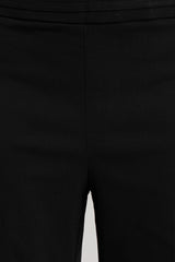 Counterparts Banded Waist Pull On Straight Cut Solid Hardware Detail Stretch Rayon Pants by Curated Brands