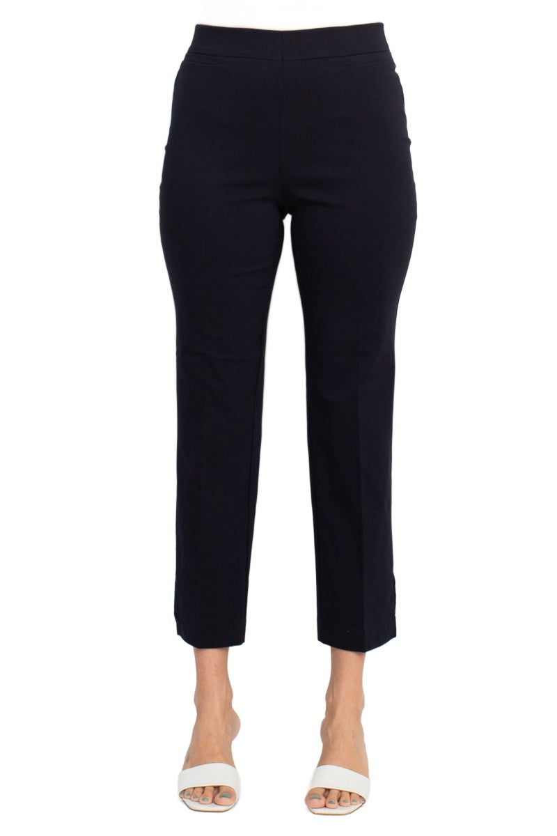 Counterparts banded mid waist slim leg stretch crepe pant by Curated Brands