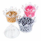 Crown Shaped Acrylic Candy Boxes 16 Pack 2.95"X2.75" by Hammont