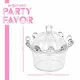 Crown Shaped Acrylic Candy Boxes 16 Pack 2.95"X2.75" by Hammont