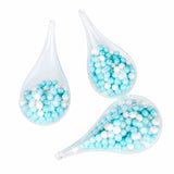 Tear Drop Shaped Acrylic Candy Boxes 24 Pack 4.34"X2.14" by Hammont