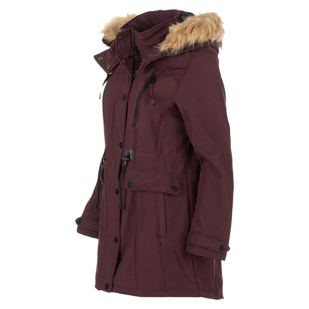 Canada Weather Gear Women's Softshell Anorak with Faux Fur Trim Hood by PROOZY