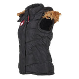 Canada Weather Gear Women's Puffer Vest with Faux Fur Trim Hood by PROOZY