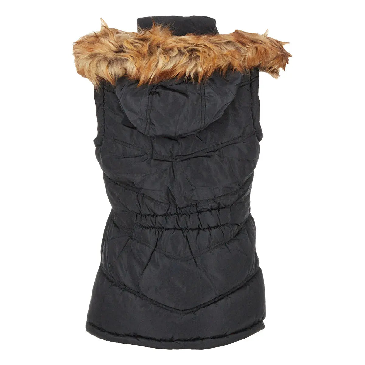 Canada Weather Gear Women's Puffer Vest with Faux Fur Trim Hood by PROOZY