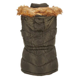 Canada Weather Gear Women's Puffer Vest with Faux Fur Trim Hood by PROOZY