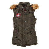 Canada Weather Gear Women's Puffer Vest with Faux Fur Trim Hood by PROOZY